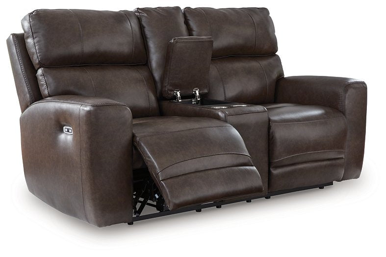 Crossplex Power Reclining Loveseat with Console - Furniture Now (CA)