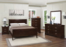 Louis Philippe Sleigh Panel Bed