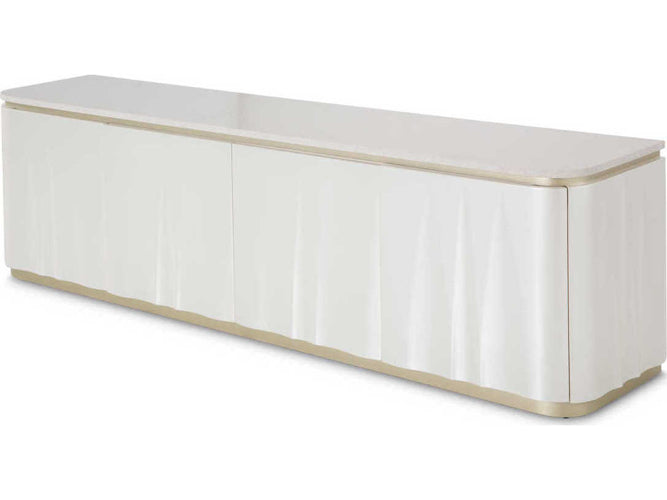 AICO Furniture London Place Media Cabinet in Creamy Pearl image