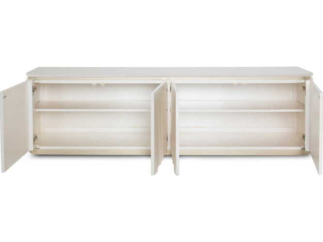AICO Furniture London Place Media Cabinet in Creamy Pearl - Furniture Now (CA)