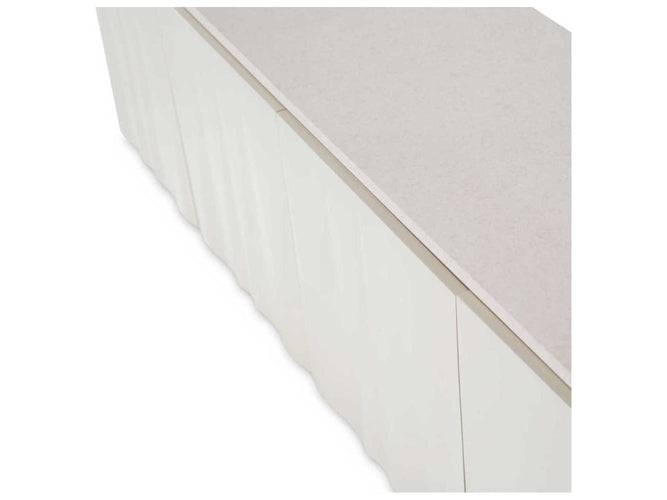 AICO Furniture London Place Media Cabinet in Creamy Pearl - Furniture Now (CA)