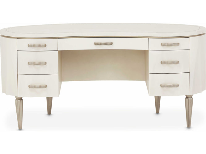 AICO Furniture London Place Desk in Creamy Pearl - Furniture Now (CA)