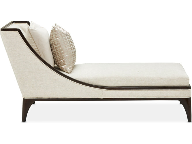 AICO Paris Chic Armless Chaise Cremini in Espresso - Furniture Now (CA)