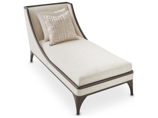 AICO Paris Chic Armless Chaise Cremini in Espresso - Furniture Now (CA)