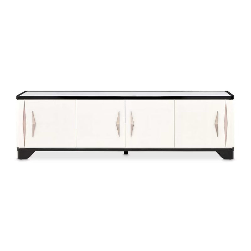 AICO Furniture Tuxedo Media Cabinet in Piano Keyboard image