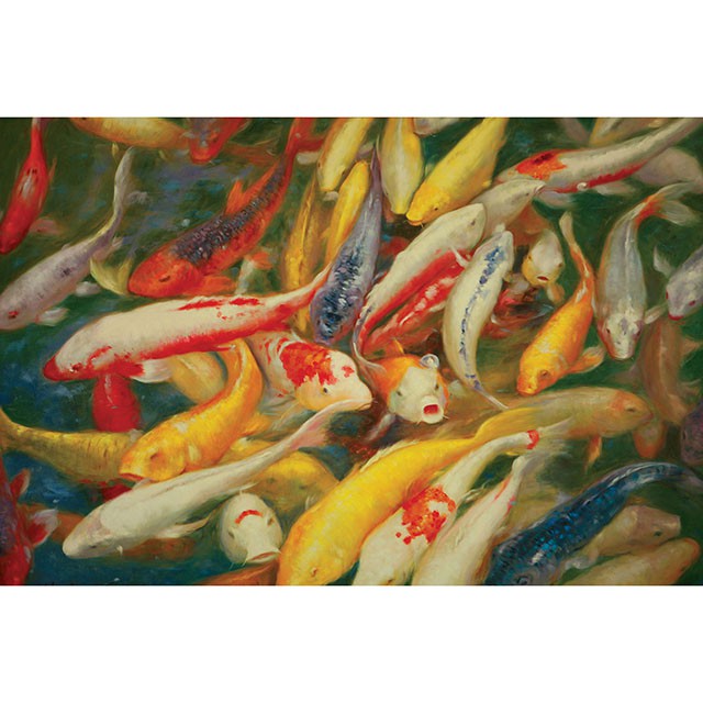 Koi Printed Canvas Painting