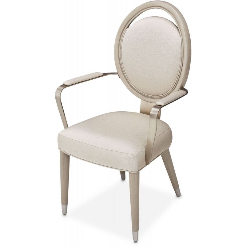 AICO Eclipse Arm Chair (Set of 2) in Moonlight - Furniture Now (CA)