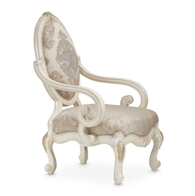 AICO Lavelle Oval Back Wood Chair Mystic in Classic Pearl - Furniture Now (CA)