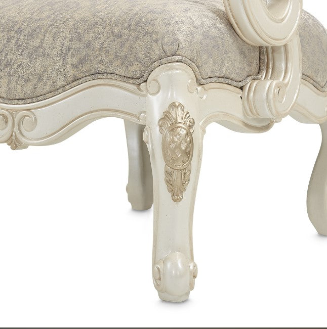 AICO Lavelle Oval Back Wood Chair Mystic in Classic Pearl - Furniture Now (CA)