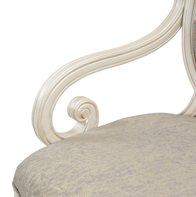 AICO Lavelle Oval Back Wood Chair Mystic in Classic Pearl - Furniture Now (CA)