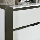 BIRSFELDEN Cal.King, E.King, & Queen Bed w/ Drawers, White