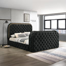 Queen Bed w/LED, Fireplace & TV Cabinet
