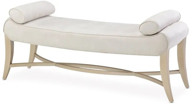 AICO Malibu Crest Bed Bench in Chardonnay - Furniture Now (CA)