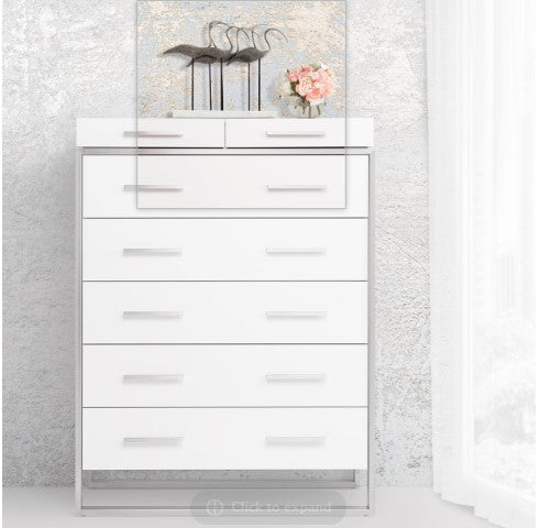 AICO Marquee Chest in Cloud White - Furniture Now (CA)
