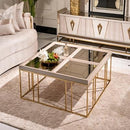 AICO Carmela Cocktail Table in Shimmer Ivory - Furniture Now (CA)