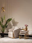 AICO Carmela Nesting Tables in Shimmer Ivory - Furniture Now (CA)