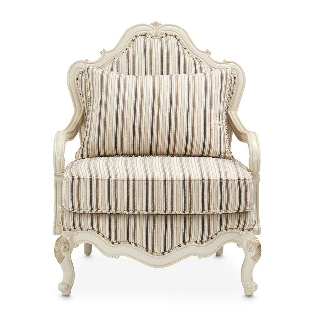 AICO Lavelle Bergere Wood Chair Birch in Classic Pearl - Furniture Now (CA)