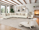 AICO Chamberi Chaise in Ivory Classic Pearl - Furniture Now (CA)