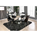 Izzy 5 Pc Dining Table Set (Black Chairs)