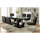 Lodia 7 Pc Dining Table Set Black
