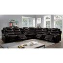 Mariah Power Sectional w/ Recliner Brown