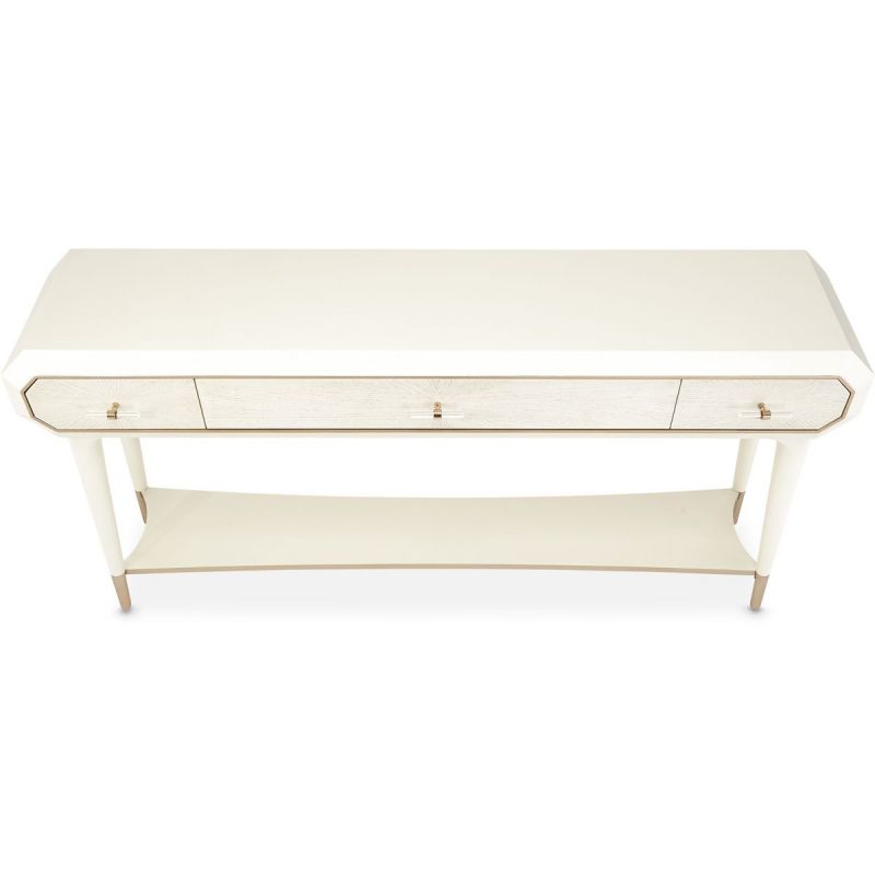 AICO La Rachelle Console Table in Medium Champagne - Furniture Now (CA)