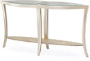 AICO Malibu Crest Console Table w/Glass in Chardonnay 9007223-822 image