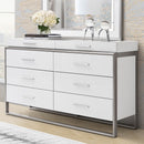 AICO Marquee Dresser in Cloud White - Furniture Now (CA)
