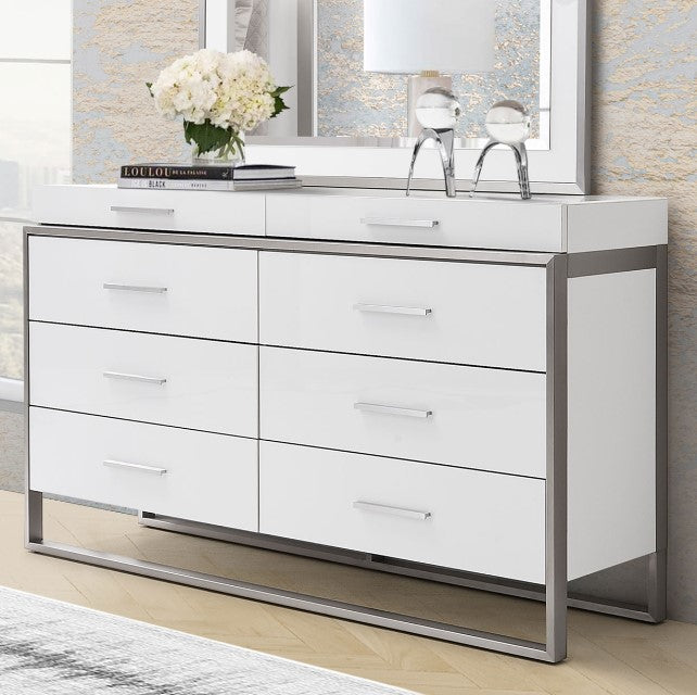 AICO Marquee Dresser in Cloud White - Furniture Now (CA)