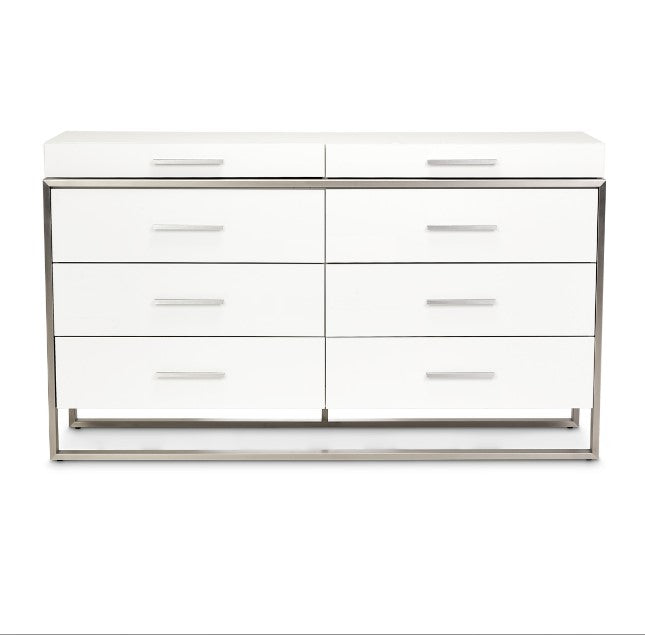 AICO Marquee Dresser in Cloud White - Furniture Now (CA)