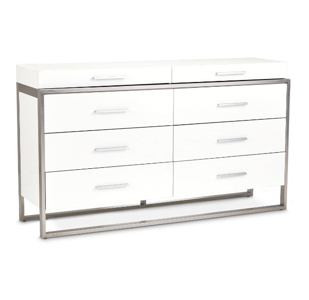 AICO Marquee Dresser in Cloud White - Furniture Now (CA)