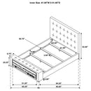 Senna Panel Bed with Bluetooth Speaker and Flame Visualizer