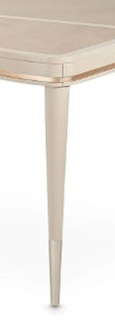 AICO Malibu Crest 4 Leg Rectangular Dining Table in Blush - Furniture Now (CA)