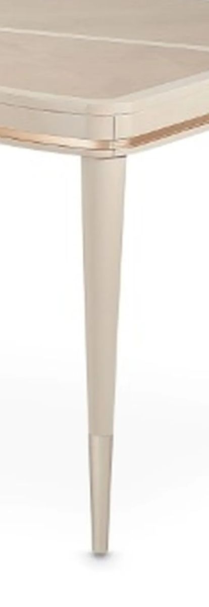 AICO Malibu Crest 4 Leg Rectangular Dining Table in Blush - Furniture Now (CA)