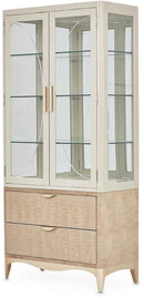 AICO Malibu Crest Display Cabinet in Chardonnay - Furniture Now (CA)