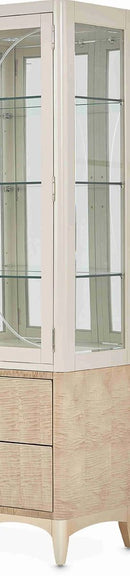 AICO Malibu Crest Display Cabinet in Chardonnay - Furniture Now (CA)