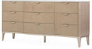 AICO Malibu Crest 9 Drawer Dresser in Blush - Furniture Now (CA)