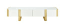 Larvik TV Stand White w/ Gold Frame