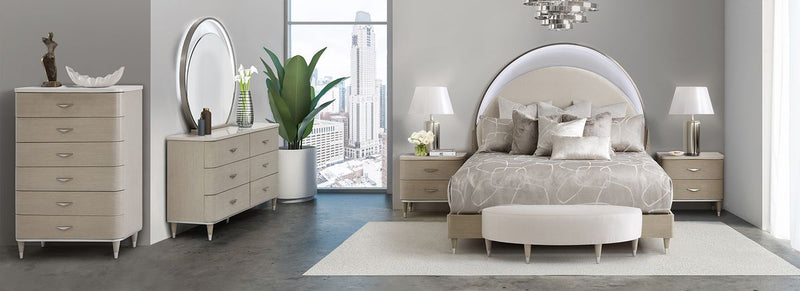 AICO Eclipse Nightstand in Moonlight - Furniture Now (CA)