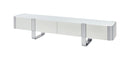 Larvik TV Stand White w/ Silver Frame