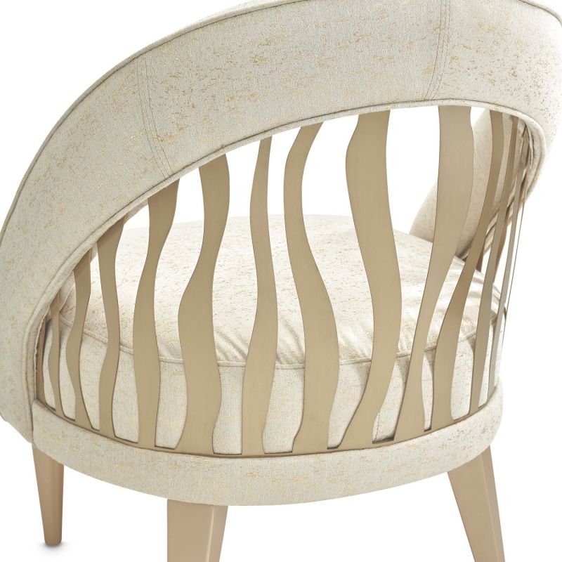 AICO La Rachelle Flame Chair Gold Rush in Medium Champagne - Furniture Now (CA)