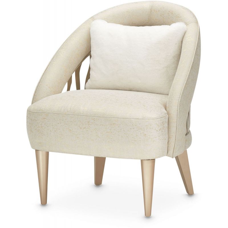 AICO La Rachelle Flame Chair Gold Rush in Medium Champagne - Furniture Now (CA)