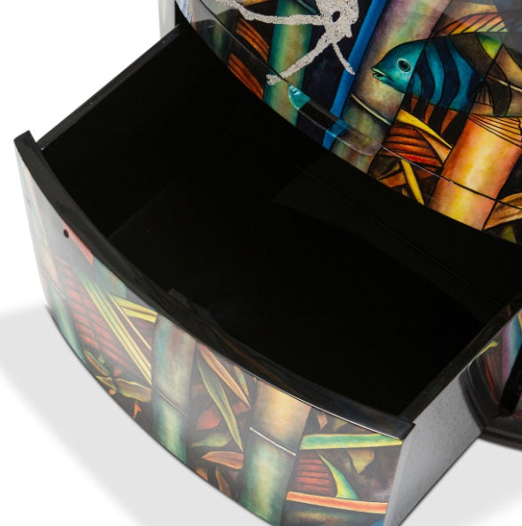 AICO Furniture Illusions 3 Drawers Oval Cabinet - Furniture Now (CA)