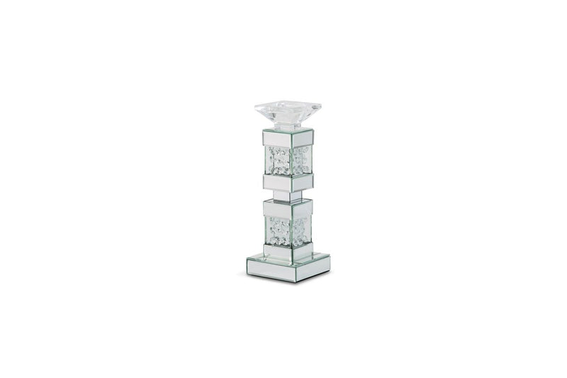 AICO Montreal Mirrored/Crystal Candle Holders, Short (2/pack) - Furniture Now (CA)