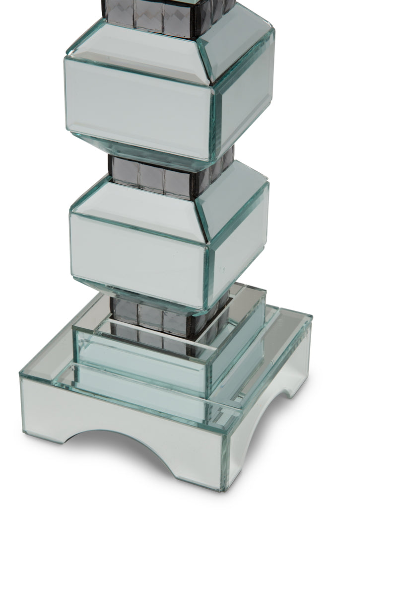 AICO Montreal 2-Tier Mirrored Candle Holder w/Crystal Accents (2/pack) - Furniture Now (CA)