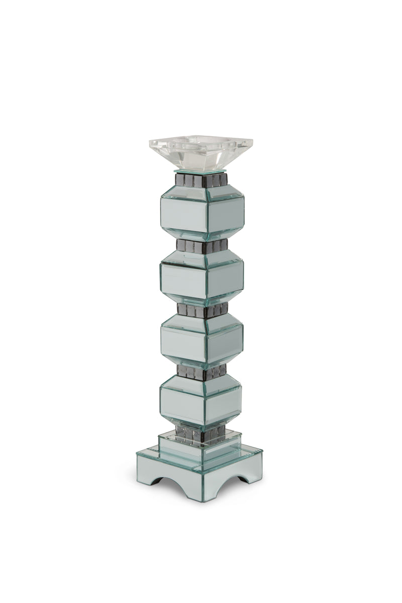 AICO Montreal 4-Tier Mirrored Candle Holder w/Crystal Accents (2/pack) - Furniture Now (CA)