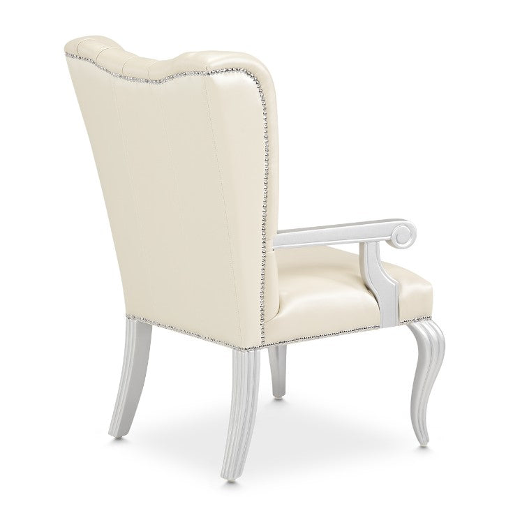 AICO Hollywood Swank Desk Chair in Creamy Pearl - Furniture Now (CA)