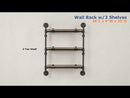 Wall Rack w/2 Shelves