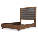 AICO Brooklyn Walk King Channel Tufted Panel Bed in Burnt Umber - Furniture Now (CA)