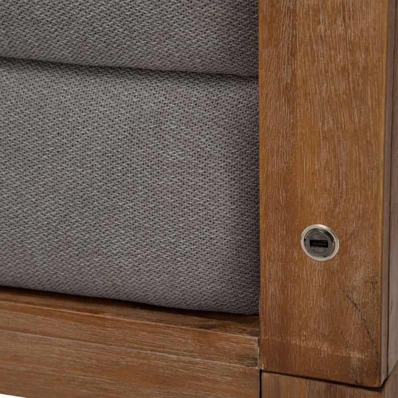 AICO Brooklyn Walk King Channel Tufted Panel Bed in Burnt Umber - Furniture Now (CA)